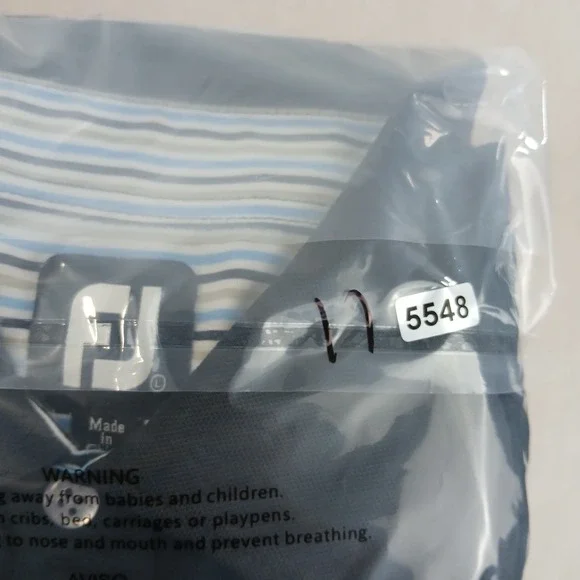 Footjoy Large Mens Polo Shirt Golf Stretch Knit Sand Point CC 24x30 Black - Picture 12 of 12